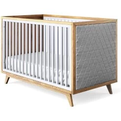 Romina Uptown Classic Crib (Tufted Sides) -Kid Furniture 15017DV GRL