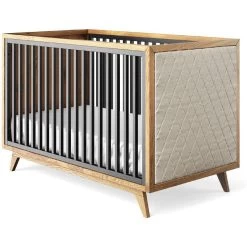 Romina Uptown Classic Crib (Tufted Sides) -Kid Furniture 15017OG BGL