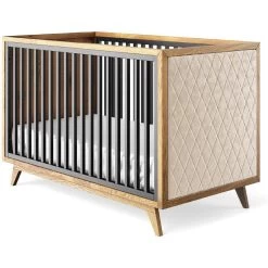 Romina Uptown Classic Crib (Tufted Sides) -Kid Furniture 15017SB BGV
