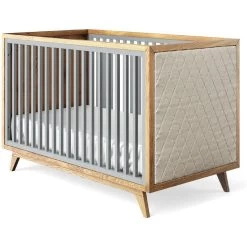 Romina Uptown Classic Crib (Tufted Sides) -Kid Furniture 15017WG BGL