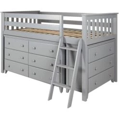 Jackpot Deluxe Windsor Twin Storage Loft Bed With Two Dressers -Kid Furniture 17 5281 121 2 1024x1024 1
