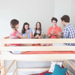 Maxtrix Queen High Loft Bed With Straight Ladder + Desk -Kid Furniture 4U8A7149 1553190898296 656x656 crop center 0434eaab 26ed 44c9 a68a f84b8e1704ab