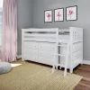 Jackpot Deluxe Windsor Twin Storage Loft Bed With Two Dressers