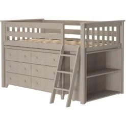 Jackpot Deluxe Windsor Twin Storage Loft Bed With Dresser + Bookcase -Kid Furniture 71s l6dbk 152 3 900x 409fde11 80b4 45d3 b83b fe8d6ee9ab01