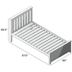 Jackpot Deluxe Dublin Twin Platform Bed -Kid Furniture 71s tbed 121 8 900x 57042f73 ceb4 4cc3 8546 71260af8af4b