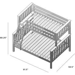 Jackpot Deluxe Kent Twin Over Full Bunk Bed -Kid Furniture 71s tfbnk 131 8 900x 1da40e5b 0b3c 492e 8197 d3a43ccd25f2