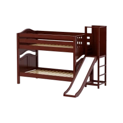 Maxtrix Twin Low Bunk Bed With Slide Platform -Kid Furniture ABRA CC