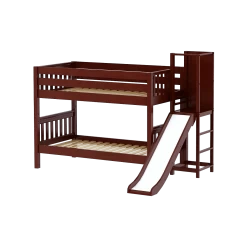 Maxtrix Twin Low Bunk Bed With Slide Platform -Kid Furniture ABRA CS