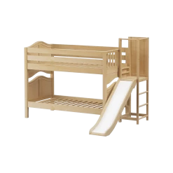 Maxtrix Twin Low Bunk Bed With Slide Platform -Kid Furniture ABRA NC