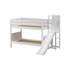 Maxtrix Twin Low Bunk Bed With Slide Platform -Kid Furniture ABRA WP
