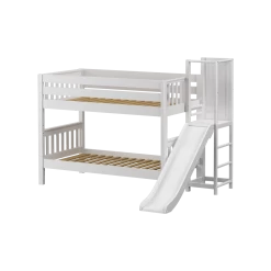 Maxtrix Twin Low Bunk Bed With Slide Platform -Kid Furniture ABRA WS