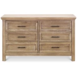 Franklin & Ben Emory Farmhouse 6-Drawer Dresser -Kid Furniture B14516DF White Background 01 97863a5b 3501 4abe 8b97 8fb27f1e6c71