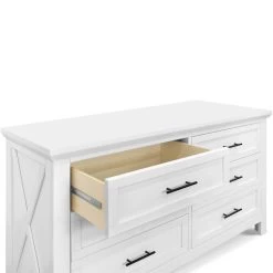Franklin & Ben Emory Farmhouse 6-Drawer Dresser -Kid Furniture B14516LW White Background 02 e341bff1 b99b 4d09 8485 d5cc494052f8