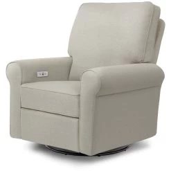 Franklin & Ben Monroe Pillowback Power Recliner -Kid Furniture B17787PGET White Background Main 00 3bd065a8 2cd4 474f 8835 7694b6059ddd