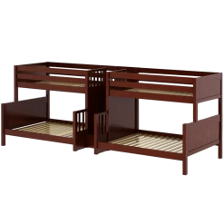 Maxtrix Twin XL Over Full XL Quadruple Bunk Bed With Stairs -Kid Furniture BIG BANG CP abc2d784 9922 4b9a ab07 d629da6cf613