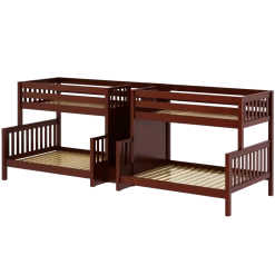 Maxtrix Twin XL Over Full XL Quadruple Bunk Bed With Stairs -Kid Furniture BIG BANG CS cf5004d7 e205 47ab 9d14 378e49ebeafd