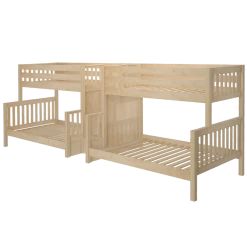 Maxtrix Twin XL Over Full XL Quadruple Bunk Bed With Stairs -Kid Furniture BIG BANG NS 8bb6544d 5e4c 4b11 9706 fdf96b273366