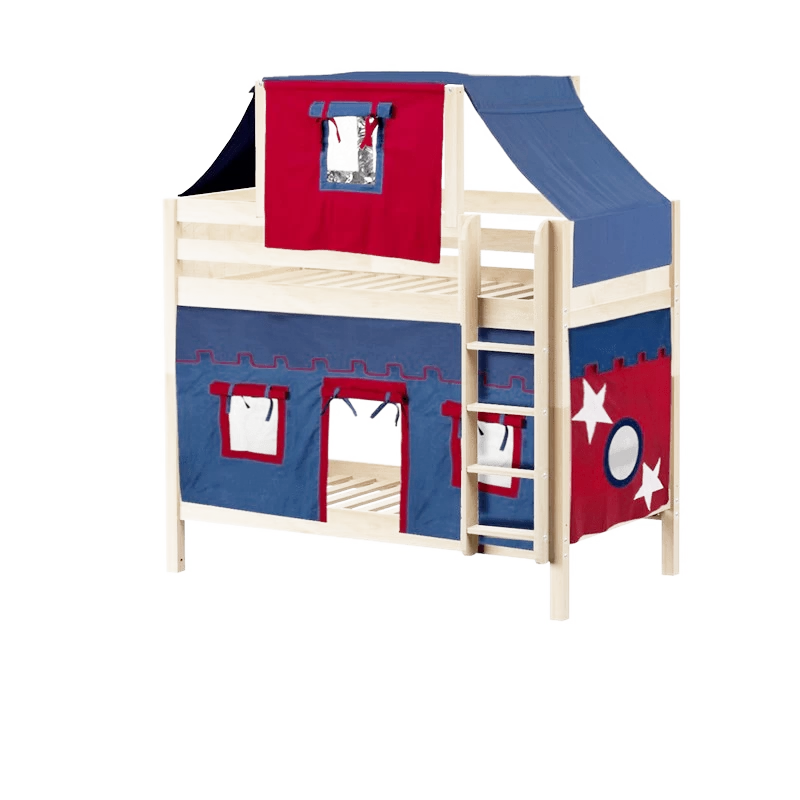 Maxtrix Twin Medium Bunk Bed With Straight Ladder, Top Tent + Curtain 15 Maxtrix Twin Medium Bunk Bed With Straight Ladder, Top Tent + Curtain - Image 13