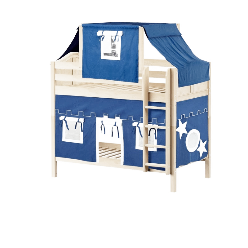 Maxtrix Twin Medium Bunk Bed With Straight Ladder, Top Tent + Curtain 11 Maxtrix Twin Medium Bunk Bed With Straight Ladder, Top Tent + Curtain - Image 9