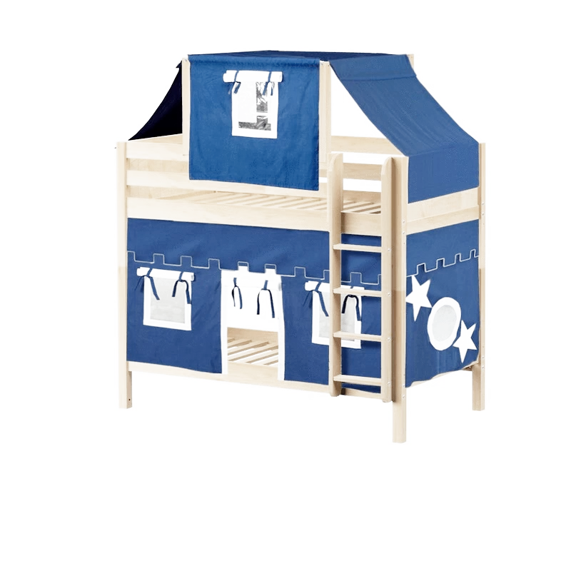 Maxtrix Twin Medium Bunk Bed With Straight Ladder, Top Tent + Curtain 14 Maxtrix Twin Medium Bunk Bed With Straight Ladder, Top Tent + Curtain - Image 12