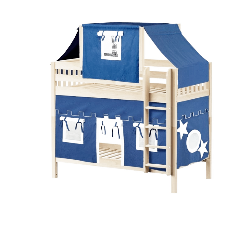 Maxtrix Twin Medium Bunk Bed With Straight Ladder, Top Tent + Curtain 17 Maxtrix Twin Medium Bunk Bed With Straight Ladder, Top Tent + Curtain - Image 15