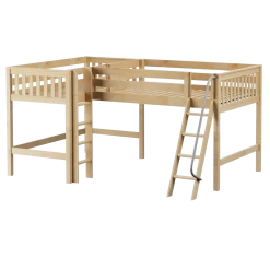 Maxtrix Twin Full Medium Corner Loft Bed 13 Maxtrix Twin Full Medium Corner Loft Bed -Kid Furniture BOTH NS