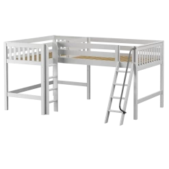 Maxtrix Twin Full Medium Corner Loft Bed 18 Maxtrix Twin Full Medium Corner Loft Bed -Kid Furniture BOTH WS