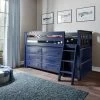 Jackpot Deluxe Windsor Twin Storage Loft Bed With Dresser + Bookcase -Kid Furniture BOY71S L6DBKLEFTB