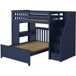 Jackpot Deluxe Brighton Staircase Loft Bed Desk + Full Bed 11 Jackpot Deluxe Brighton Staircase Loft Bed Desk + Full Bed -Kid Furniture BRIGHTON 1 BLUE LEFT 1024x1024 1