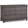Dolce Babi Bocca Double Dresser -Kid Furniture Bocca Gray 6DrawerDresser SR 1