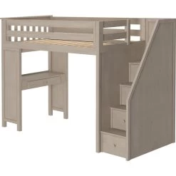 Jackpot Deluxe Brighton Staircase Loft Bed Study -Kid Furniture BrightonwStaircaseOnRightStoneRight 3d2c4bad d748 4f7e a813 b57e751f5236
