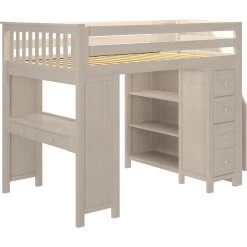 Jackpot Deluxe Buxton Full Size Loft With Staircase + Desk + Storage -Kid Furniture Buxton3StoneRight 1 f5234e8d 191c 4a97 a4fd 47e527a22a6a