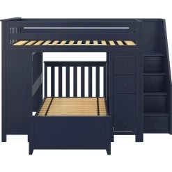 Jackpot Deluxe Buxton Full Over Twin L-Shape Bunk With Staircase + Desk + Storage -Kid Furniture Buxton4BlueCenter 1 24c54ad8 2a23 4ed9 956d 4583103ecc3c