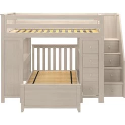 Jackpot Deluxe Buxton Full Over Twin L-Shape Bunk With Staircase + Desk + Storage -Kid Furniture Buxton4StoneCenter 1 79348e70 706d 435e bd79 66bb80965070