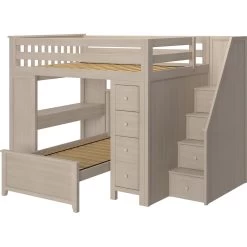 Jackpot Deluxe Buxton Full Over Twin L-Shape Bunk With Staircase + Desk + Storage -Kid Furniture Buxton4StoneLeft 1 a13d205c 3674 4e7b bbfb b5d0fac6bf6a