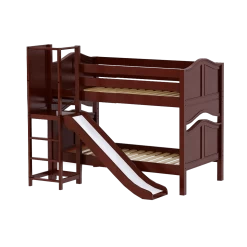 Maxtrix Twin Low Bunk Bed With Slide Platform -Kid Furniture CADABRA CC