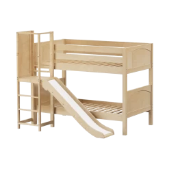 Maxtrix Twin Low Bunk Bed With Slide Platform -Kid Furniture CADABRA NP