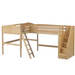 Maxtrix Twin Full High Corner Loft Bed With Ladder + Stairs - R -Kid Furniture CREST NC 2ca23561 4530 492b 9080 9187ec59ec44