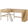 Maxtrix Twin Full High Corner Loft Bed With Ladder + Stairs - R -Kid Furniture CREST NS bd23127c 2af7 451f b61f 939fb8209680