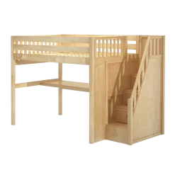 Maxtrix Full XL High Loft Bed With Stairs + Desk 14 Maxtrix Full XL High Loft Bed With Stairs + Desk -Kid Furniture ENORMOUS11 XL NS