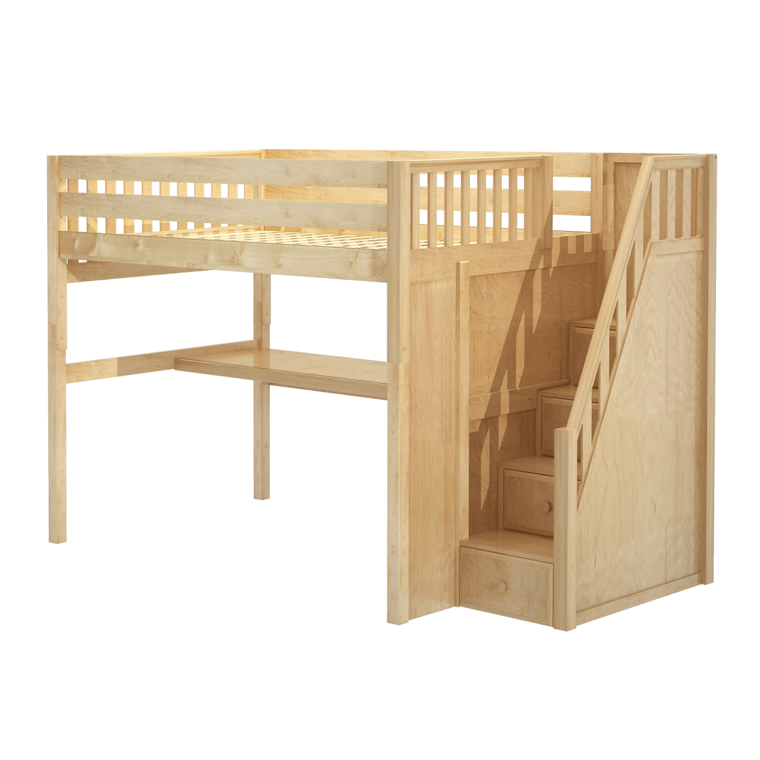 Maxtrix Full XL High Loft Bed With Stairs + Desk 8 Maxtrix Full XL High Loft Bed With Stairs + Desk - Image 6