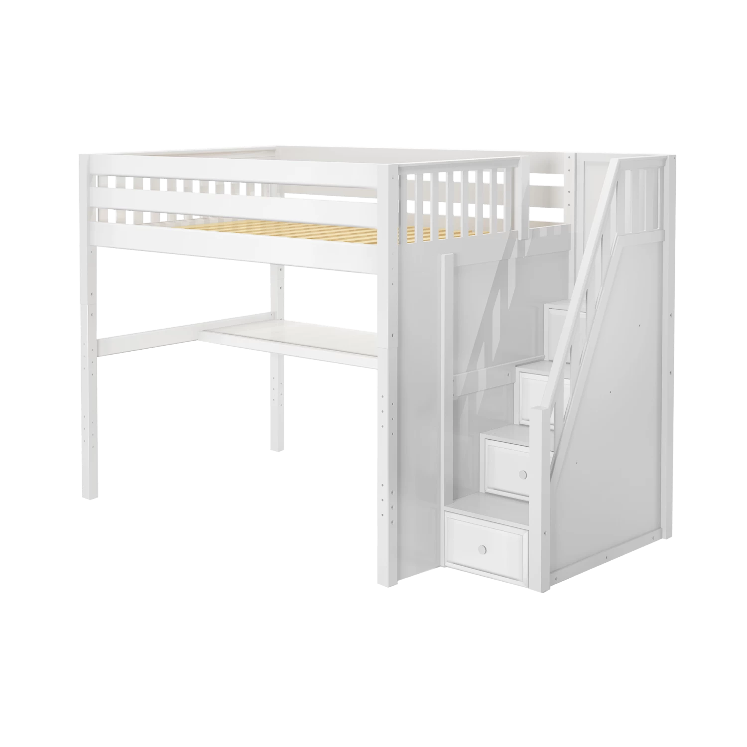 Maxtrix Full XL High Loft Bed With Stairs + Desk 6 Maxtrix Full XL High Loft Bed With Stairs + Desk - Image 4