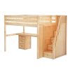 Maxtrix Full XL High Loft Bed With Stairs + Desk -Kid Furniture ENORMOUS12 XL NS 5c5d563d deb0 4d94 9278 3a2093a5f6d8