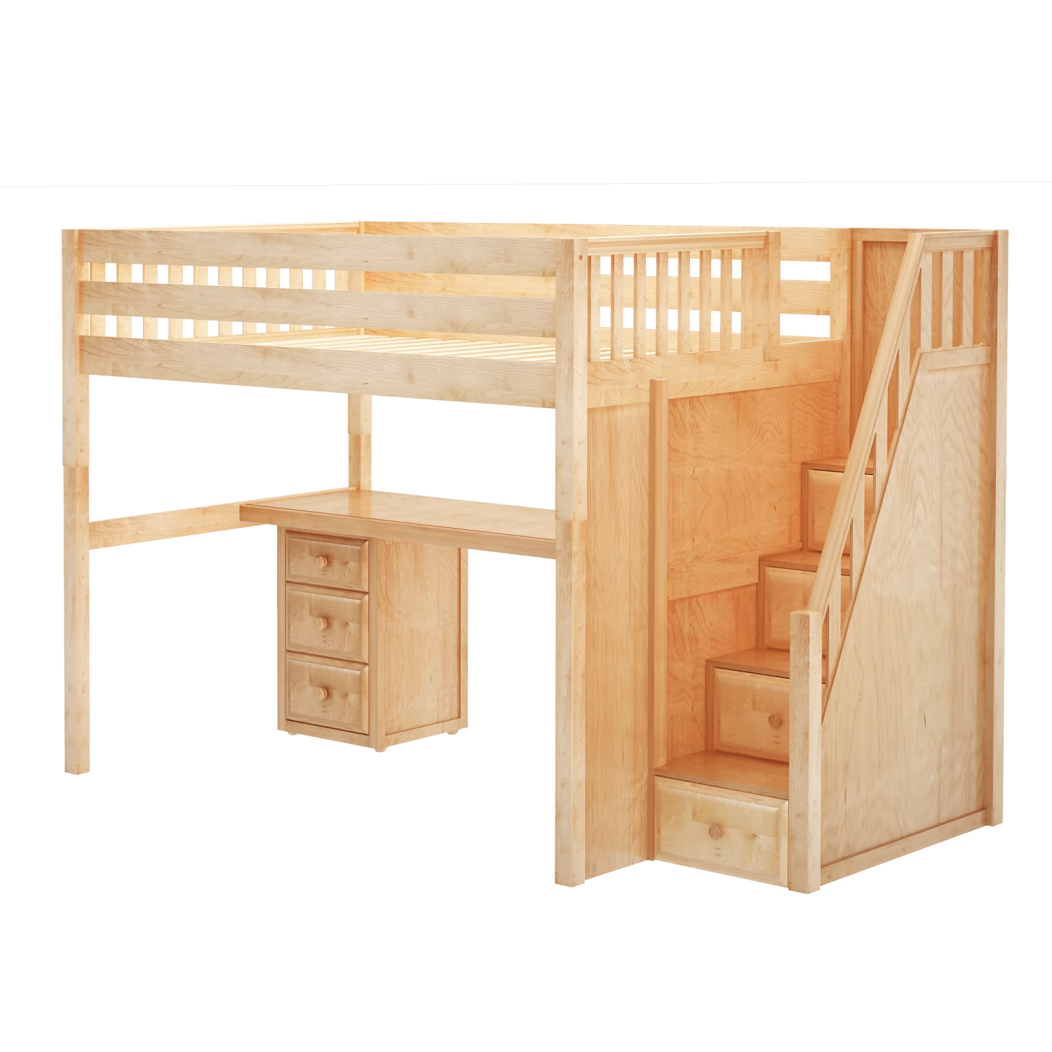 Maxtrix Full XL High Loft Bed With Stairs + Desk 3 Maxtrix Full XL High Loft Bed With Stairs + Desk