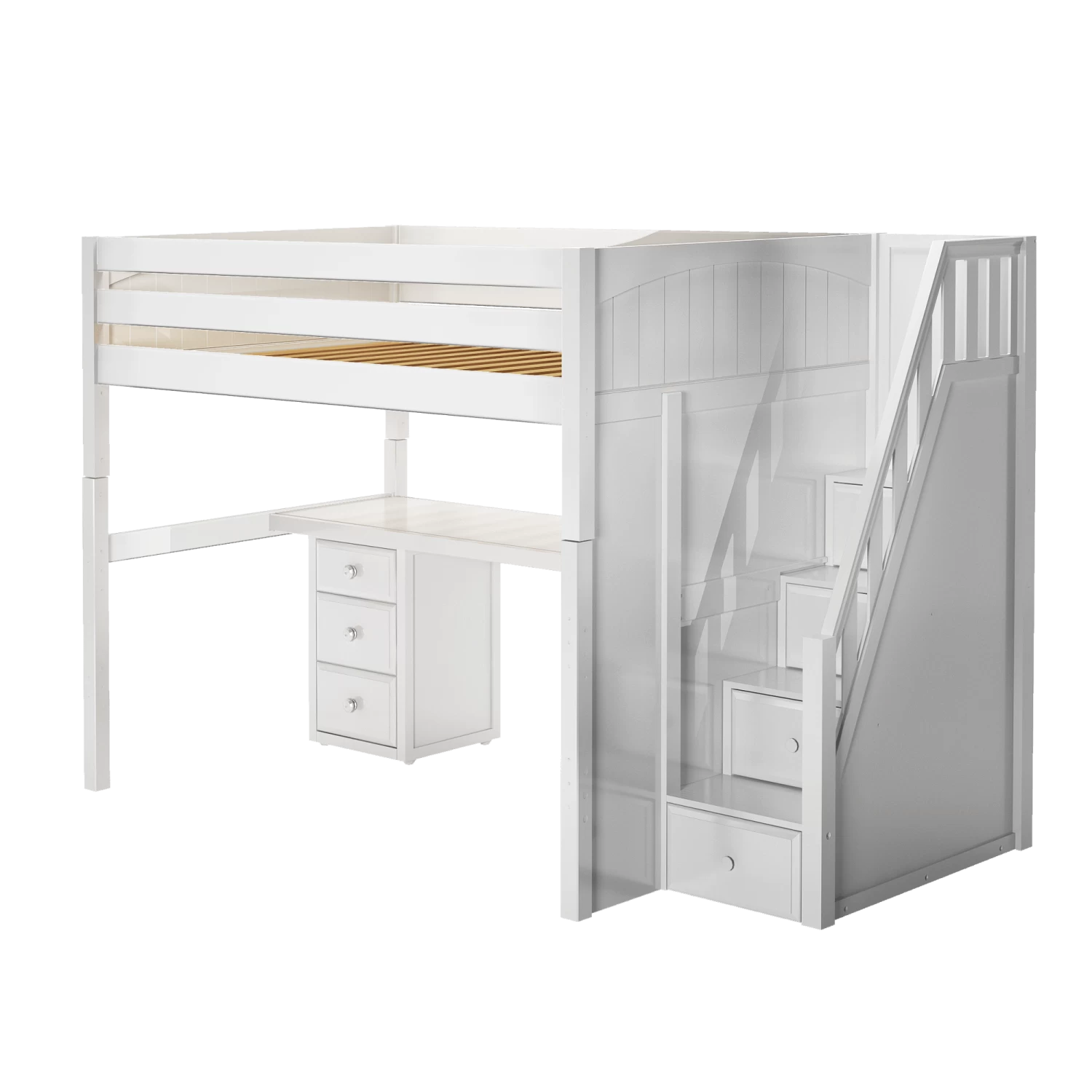 Maxtrix Full XL High Loft Bed With Stairs + Desk 5 Maxtrix Full XL High Loft Bed With Stairs + Desk - Image 3