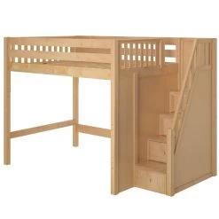 Maxtrix Full XL High Loft Bed With Stairs 7 Maxtrix Full XL High Loft Bed With Stairs -Kid Furniture ENORMOUSNS
