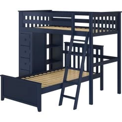 Jackpot Deluxe Edinburgh All In One Loft Bed Storage + Twin Bed -Kid Furniture Edinburgh1BL d736fd94 42ac 48d2 80a1 9e40c46d6d1d