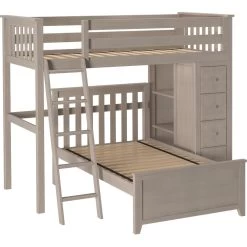 Jackpot Deluxe Edinburgh All In One Loft Bed Storage + Twin Bed -Kid Furniture Edinburgh1wLadderOnLeftStoneLeft 1cce684b 5e71 496e 8e51 c0675faa5db3