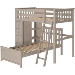 Jackpot Deluxe Edinburgh All In One Loft Bed Storage + Twin Bed -Kid Furniture Edinburgh1wLadderOnRightStoneRight c1cfe82d e6b1 4e96 8a1c 517facc0ba48