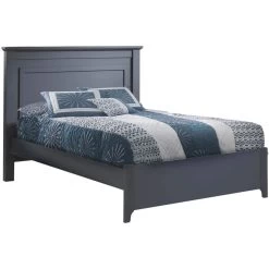Natart Taylor Double Bed With Low-Profile Footboard & Rails -Kid Furniture FB Tayler lit54charcoual